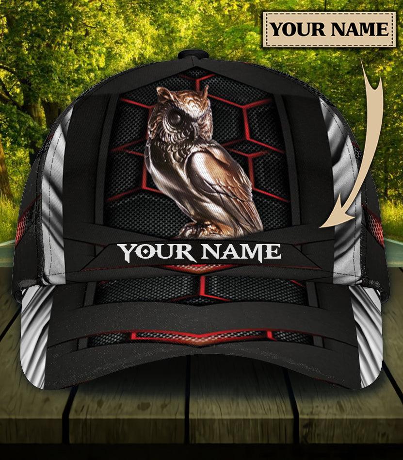Personalized Owl Classic Cap, Personalized Gift for Owl Lovers Trucker Hats Custom Hats Gifts For Men & Women