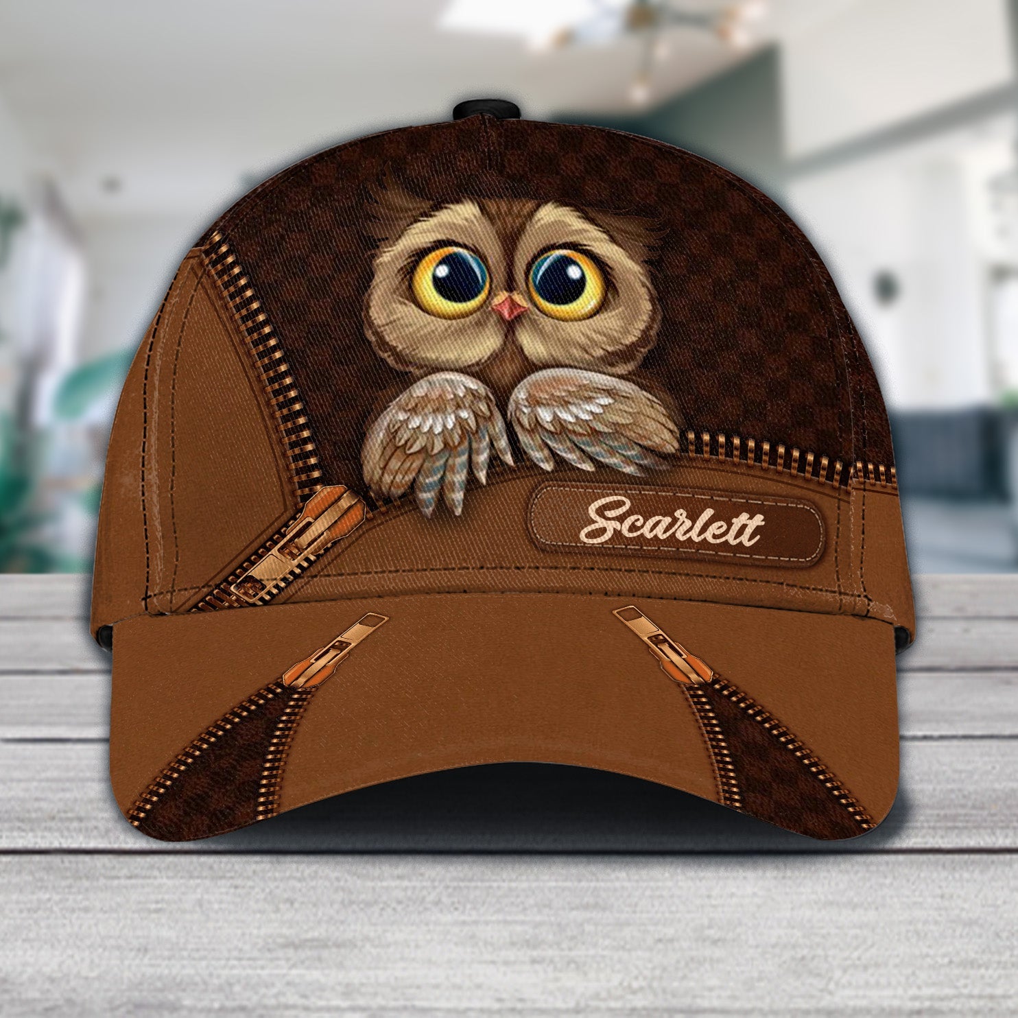 Personalized Owl Classic Cap, Personalized Gift for Owl Lovers Trucker Hats Custom Hats Gifts For Men & Women