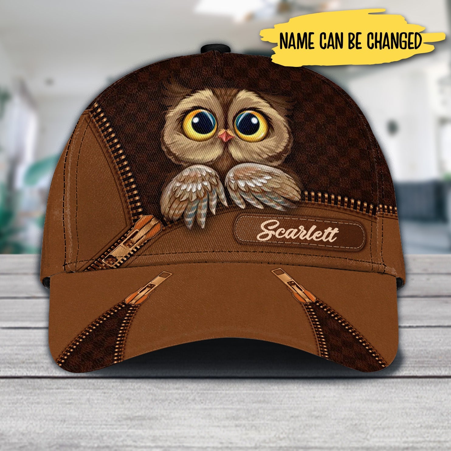 Personalized Owl Classic Cap, Personalized Gift for Owl Lovers Trucker Hats Custom Hats Gifts For Men & Women