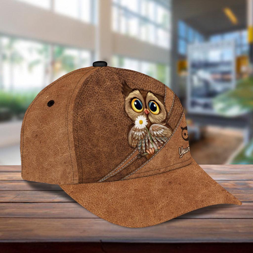 Personalized Owl Classic Cap, Personalized Gift for Owl Lovers Trucker Hats Custom Hats Gifts For Men & Women