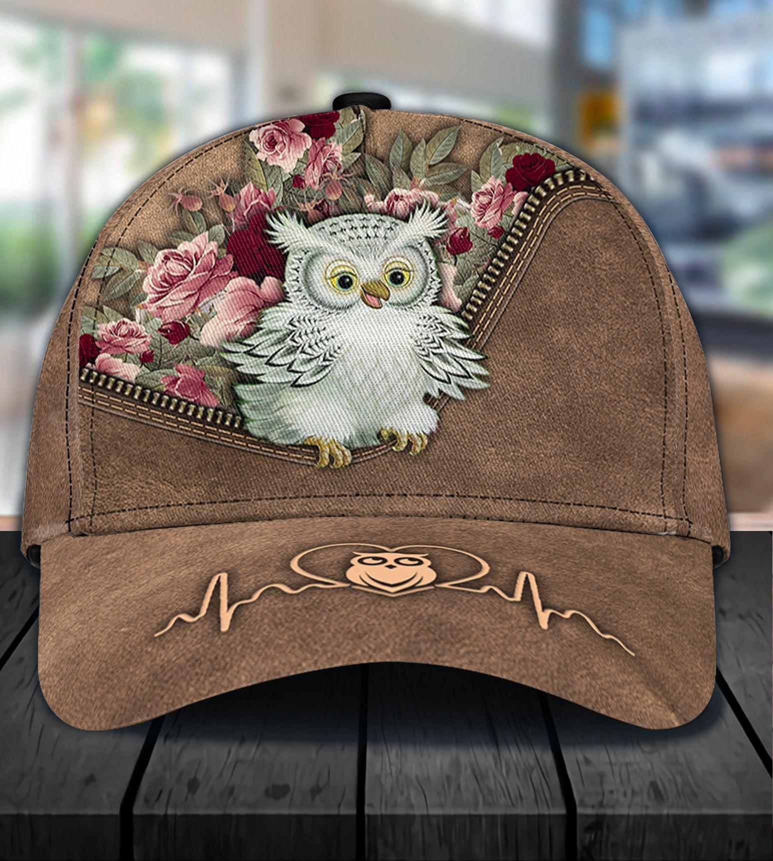 Personalized Owl Classic Cap, Personalized Gift for Owl Lovers Trucker Hats Custom Hats Gifts For Men & Women