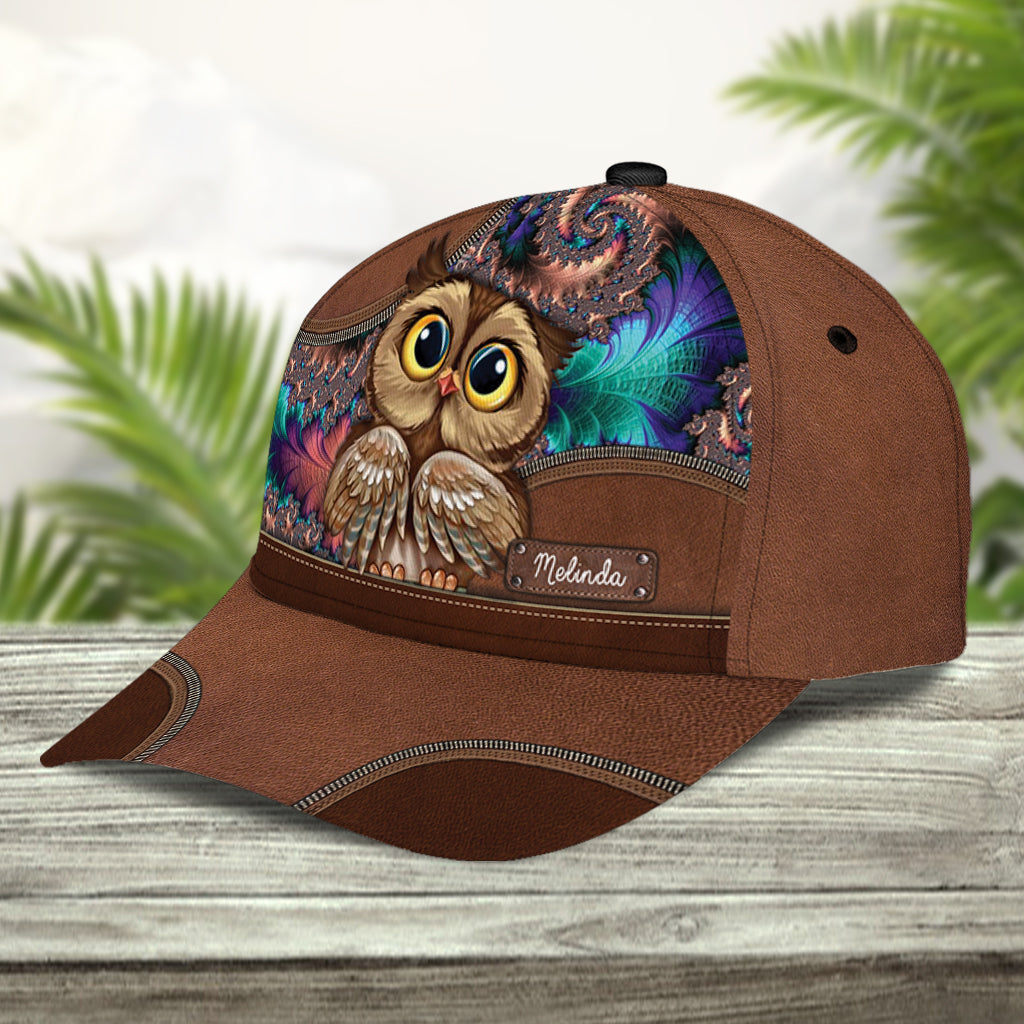 Personalized Owl Classic Cap, Personalized Gift for Owl Lovers Trucker Hats Custom Hats Gifts For Men & Women