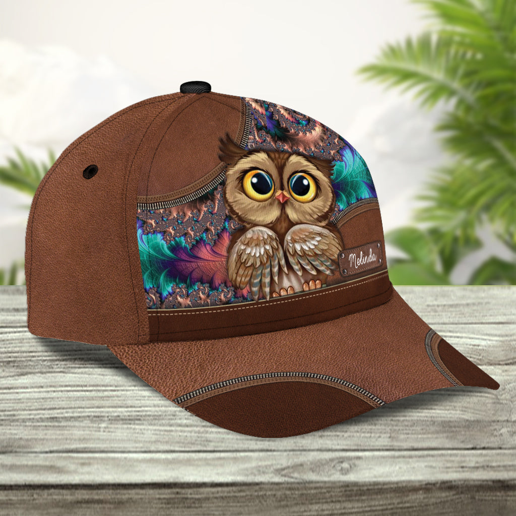 Personalized Owl Classic Cap, Personalized Gift for Owl Lovers Trucker Hats Custom Hats Gifts For Men & Women