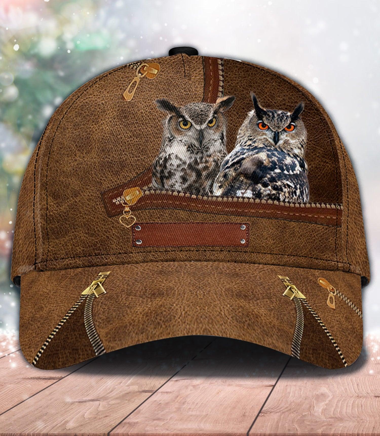 Personalized Owl Classic Cap, Personalized Gift for Owl Lovers Trucker Hats Custom Hats Gifts For Men & Women