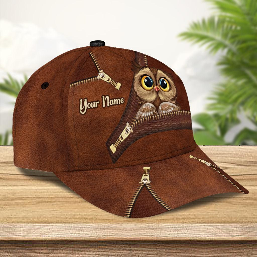 Personalized Owl Classic Cap, Personalized Gift for Owl Lovers Trucker Hats Custom Hats Gifts For Men & Women