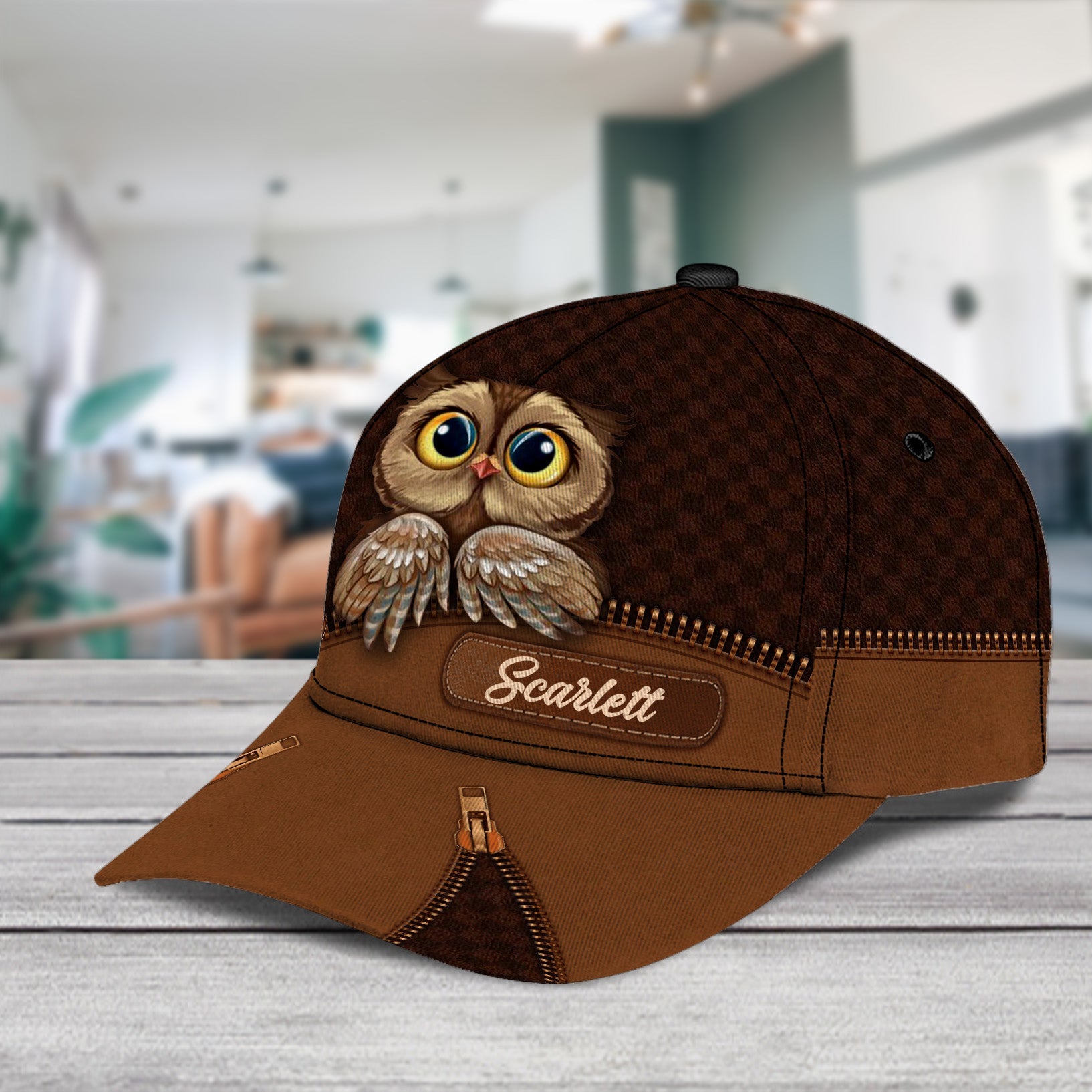 Personalized Owl Classic Cap, Personalized Gift for Owl Lovers Trucker Hats Custom Hats Gifts For Men & Women
