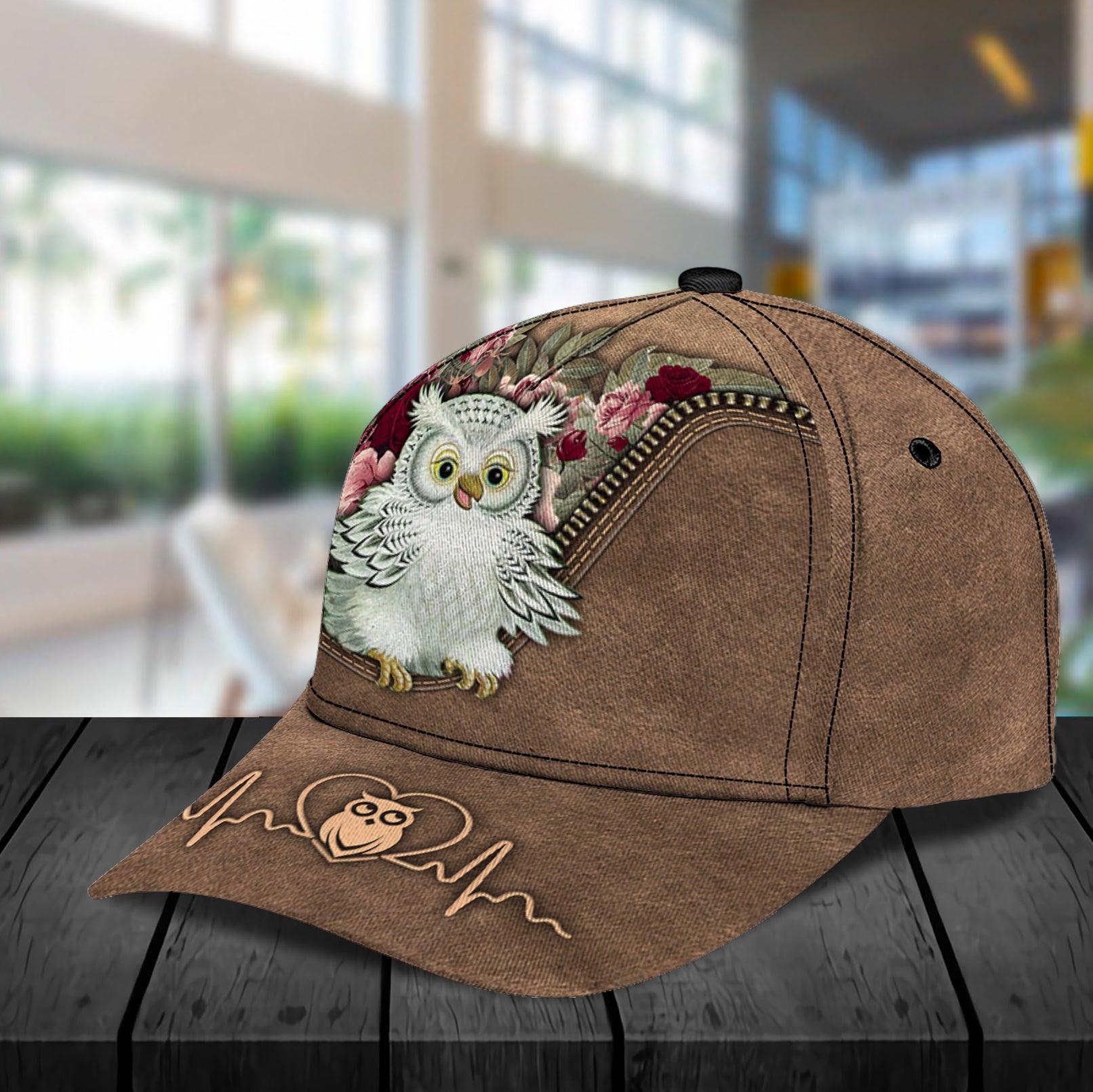 Personalized Owl Classic Cap, Personalized Gift for Owl Lovers Trucker Hats Custom Hats Gifts For Men & Women