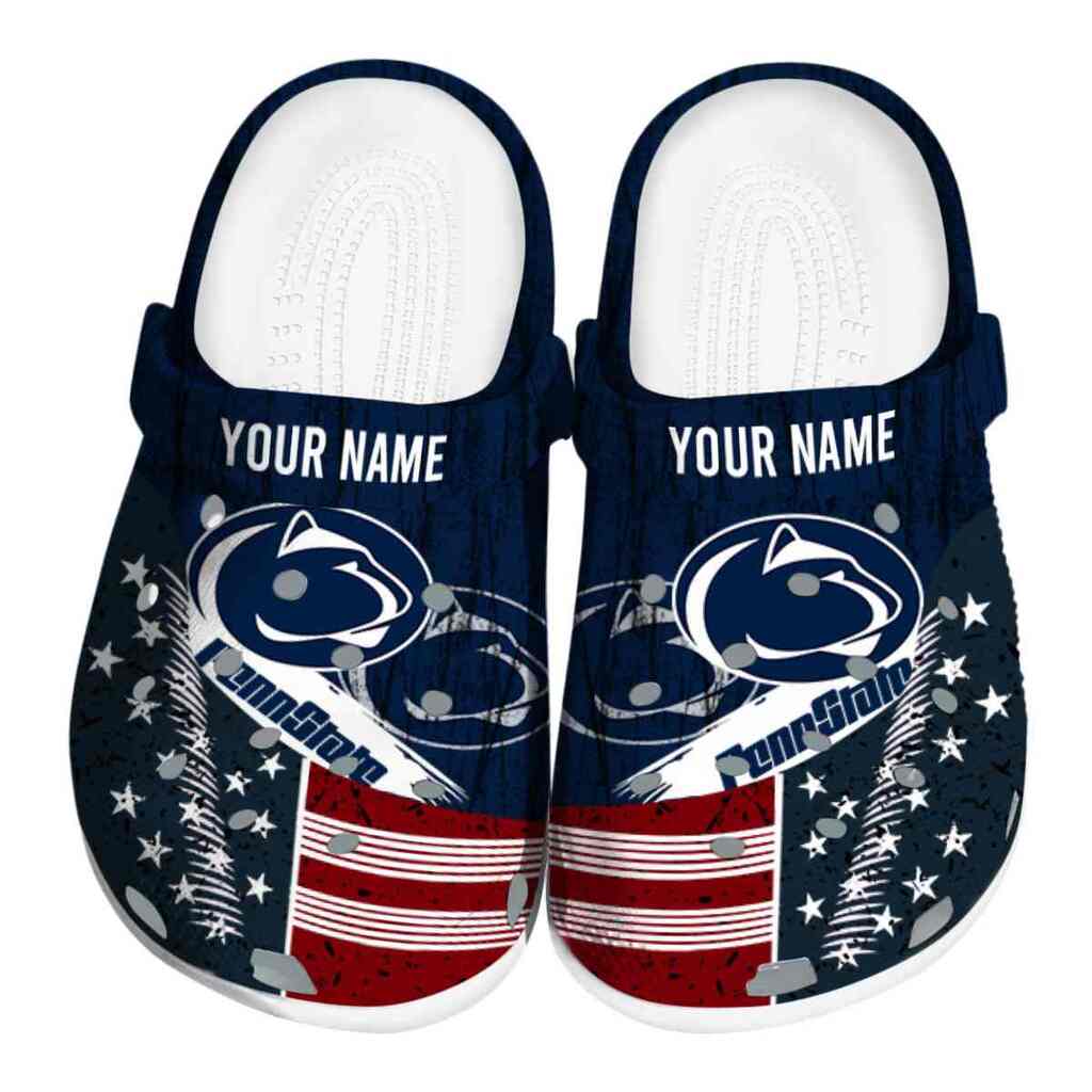 Personalized Penn State Nittany Lions Star-Spangled Side Pattern ClogTVC1801168