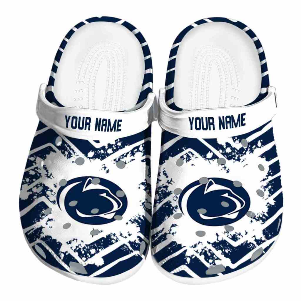 Personalized Penn State Nittany Lions Zigzag Paint Burst ClogTVC1801168