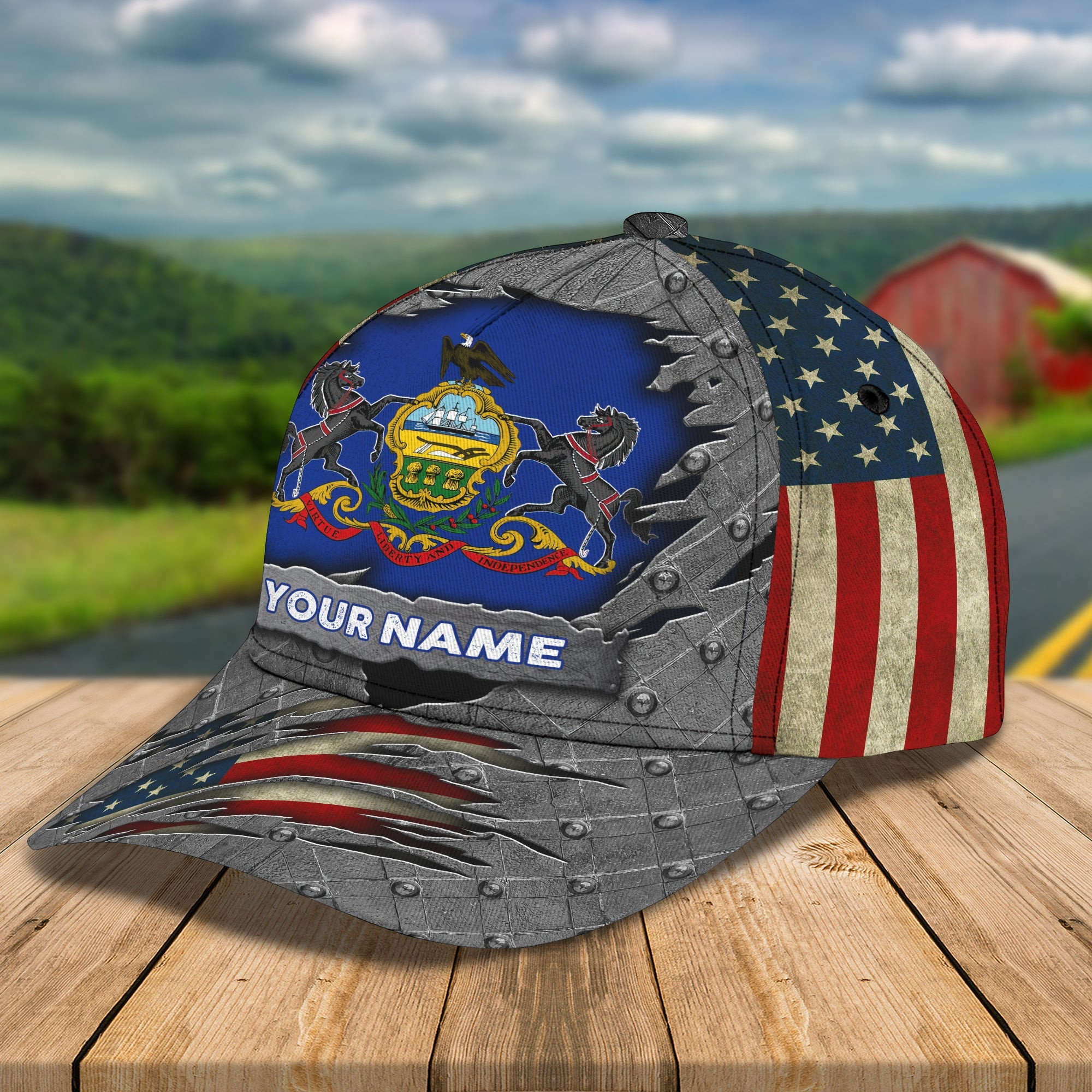 Personalized Pennsylvania State Classic Cap Trucker Hats Custom Hats Gifts For Men & Women