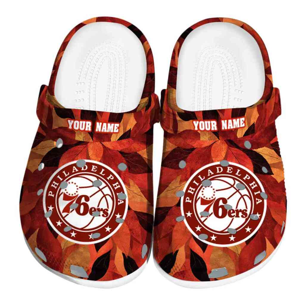 Personalized Philadelphia 76ers Autumn Leaves ClogTVC1801690