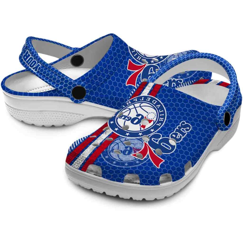 Personalized Philadelphia 76ers Contrasting Stripes ClogTVC1801690 - Image 3