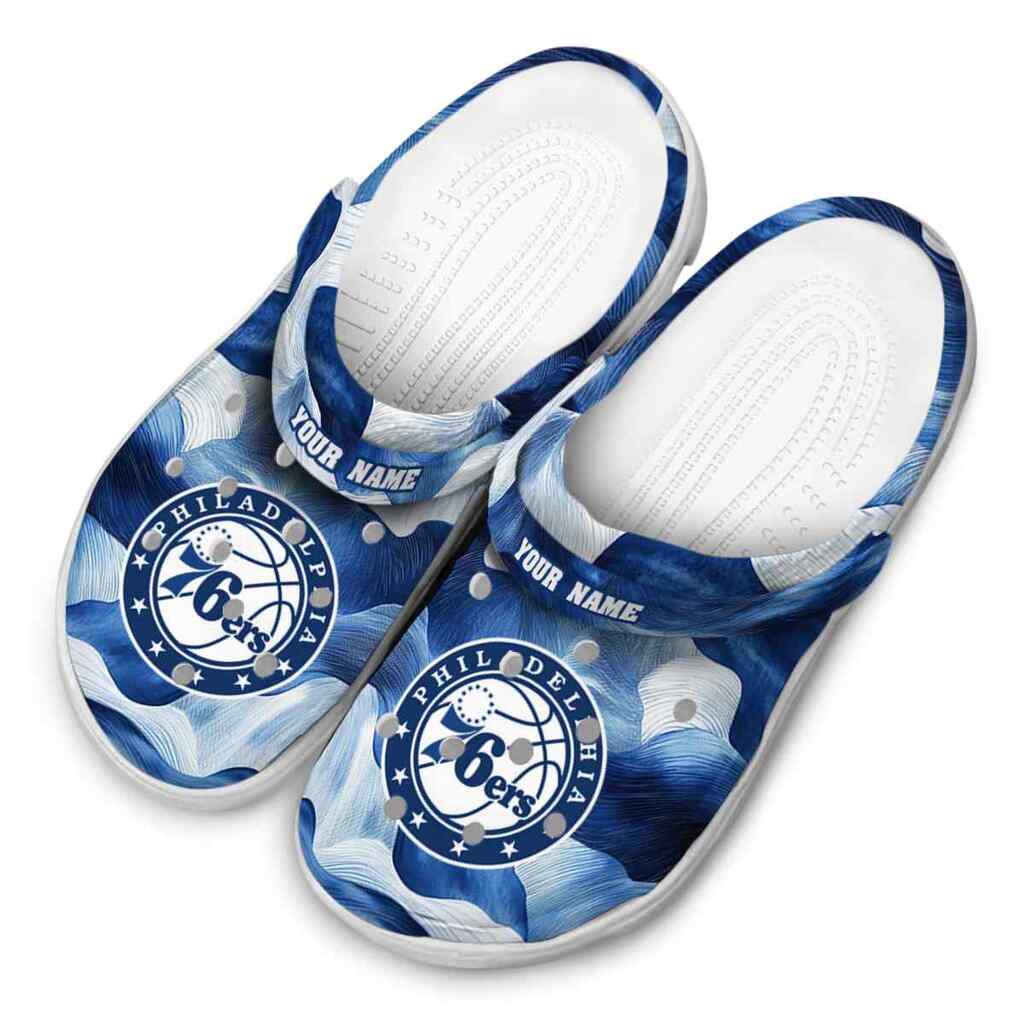 Personalized Philadelphia 76ers Ocean Waves ClogTVC1801690 - Image 4
