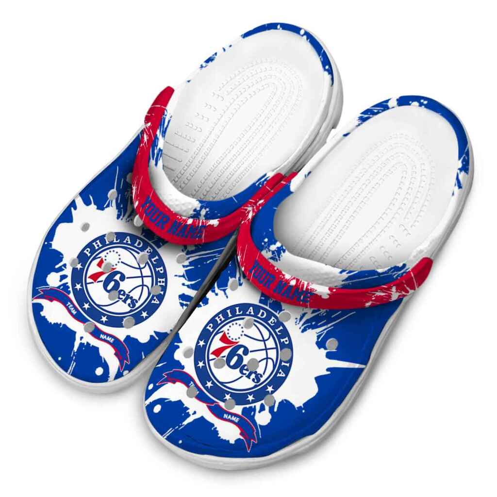 Personalized Philadelphia 76ers Splatter Pattern ClogTVC1801690 - Image 4