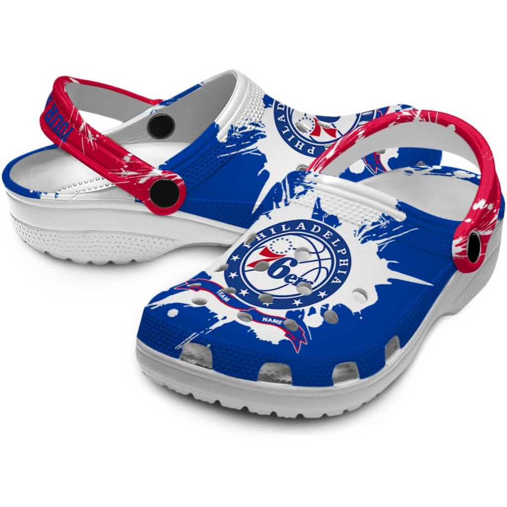 Personalized Philadelphia 76ers Splatter Pattern ClogTVC1801690 - Image 3