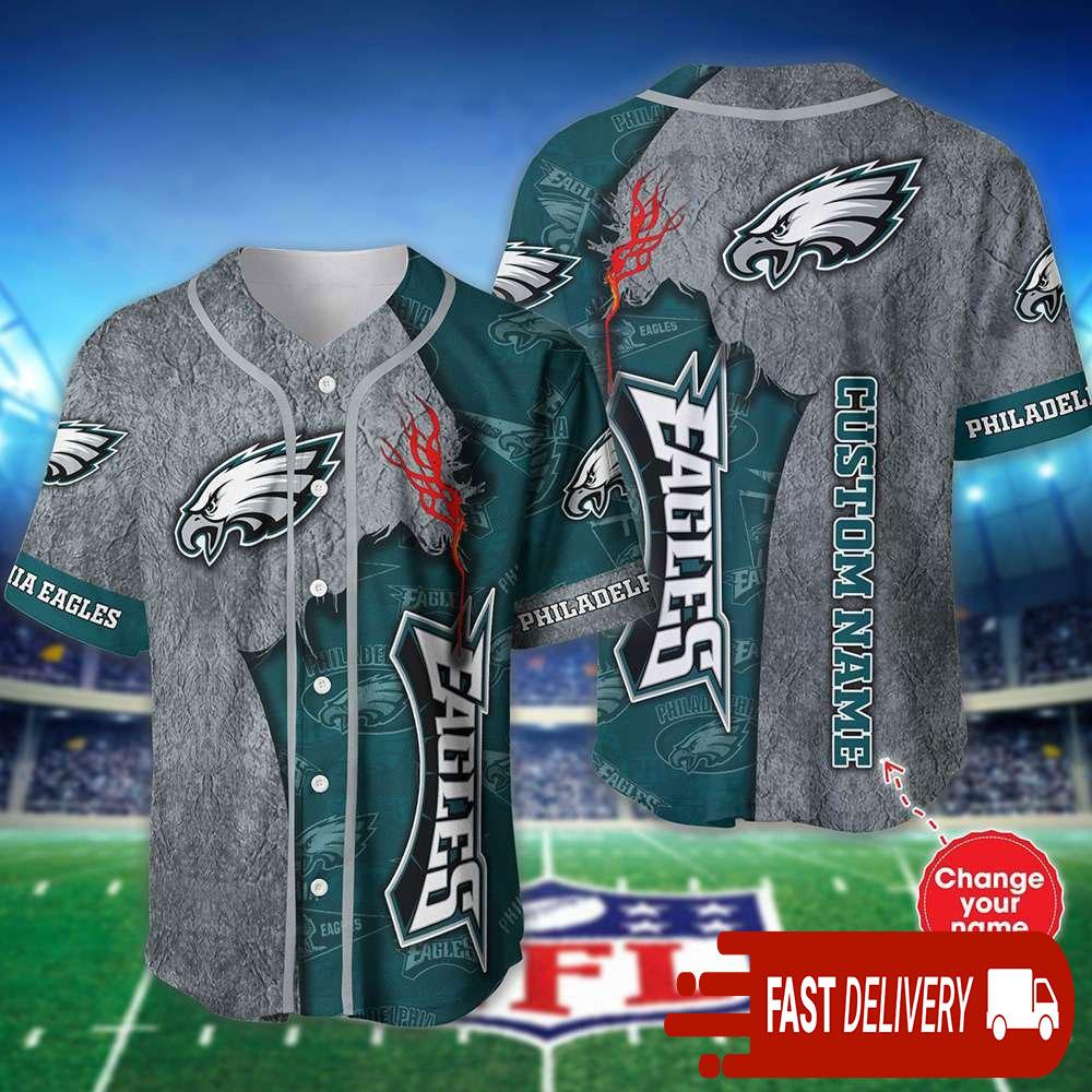 Personalized Philadelphia Eagles Baseball Jersey Shirt NLF Gifts For Fans