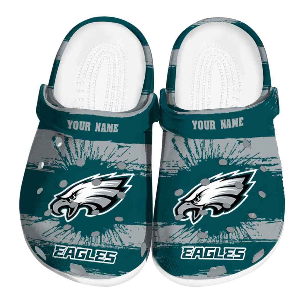 Personalized Philadelphia Eagles Paint Splatter Graphics ClogTVC1801135