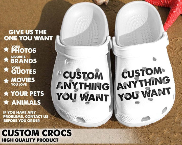 Personalized Photo Crocs Crocband Clogs Shoes Comfortable For Men Women and Kids