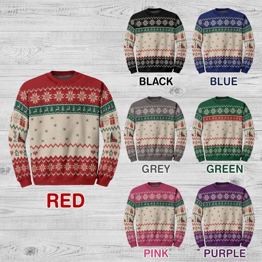 Personalized Photo Family Christmas Ugly Sweater, Custom Matching - Image 13