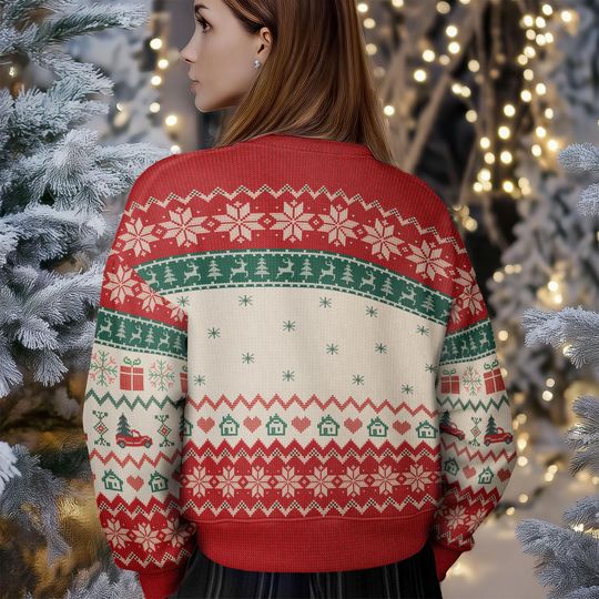 Personalized Photo Family Christmas Ugly Sweater, Custom Matching - Image 15