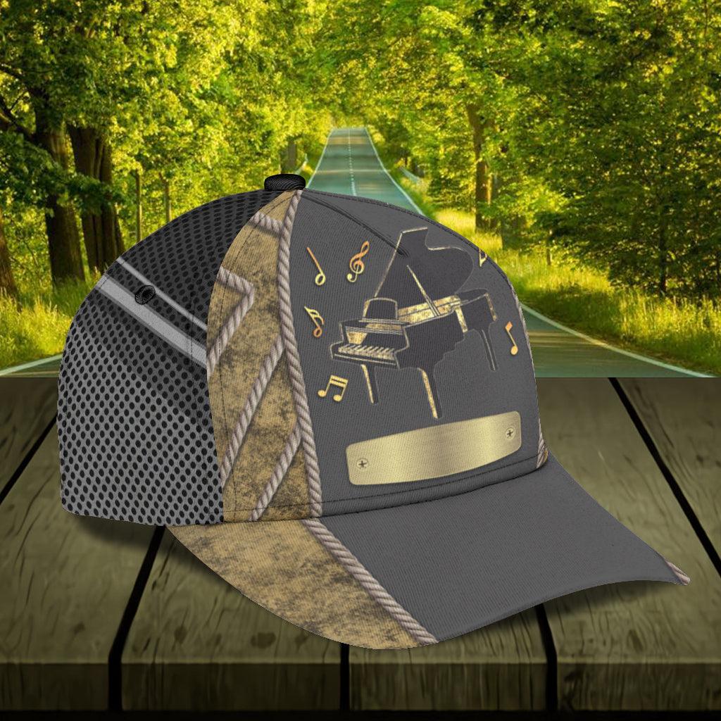 Personalized Piano Classic Cap, Personalized Gift for Music Lovers, Piano Lovers Trucker Hats Custom Hats Gifts For Men & Women