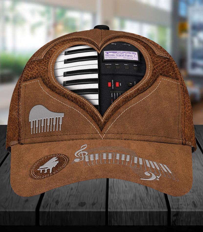 Personalized Piano Classic Cap, Personalized Gift for Music Lovers, Piano Lovers Trucker Hats Custom Hats Gifts For Men & Women