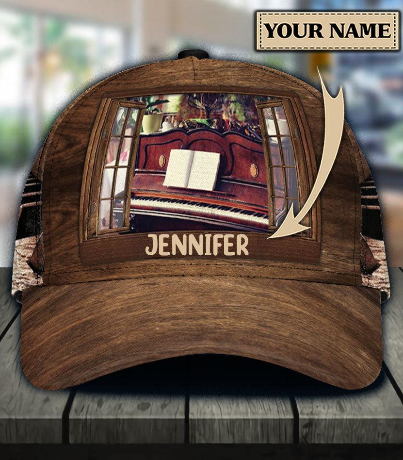 Personalized Piano Classic Cap, Personalized Gift for Music Lovers, Piano Lovers Trucker Hats Custom Hats Gifts For Men & Women