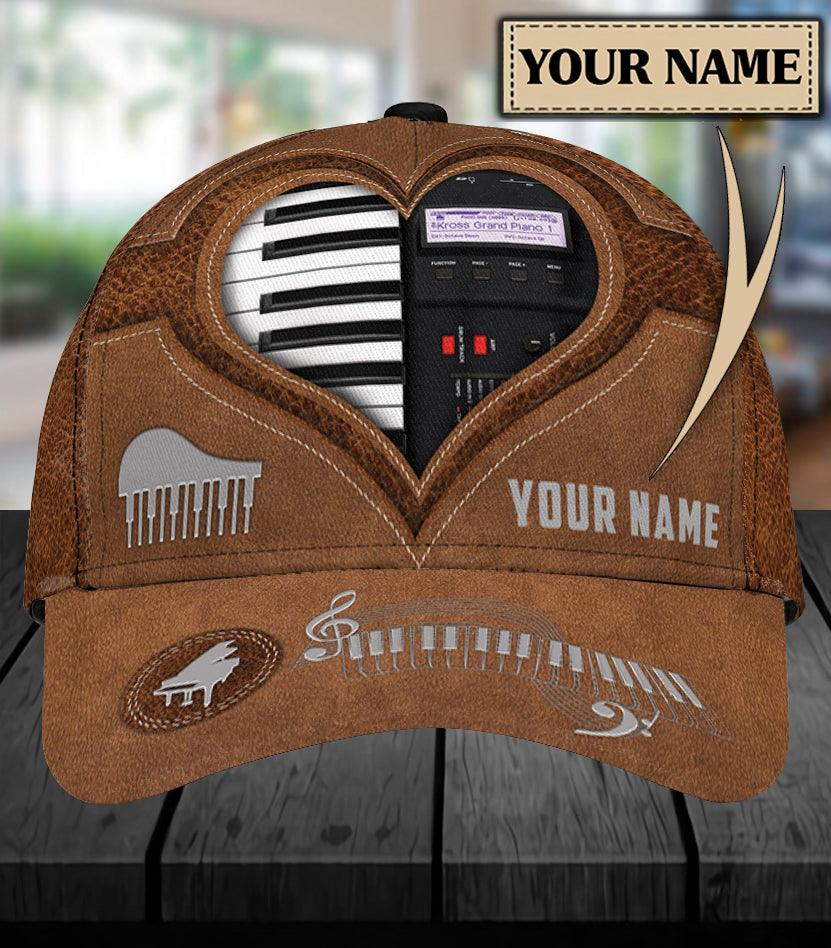 Personalized Piano Classic Cap, Personalized Gift for Music Lovers, Piano Lovers Trucker Hats Custom Hats Gifts For Men & Women