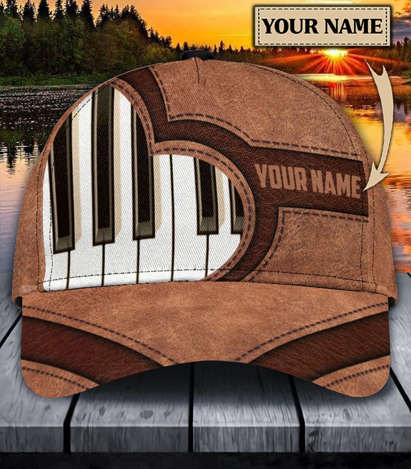 Personalized Piano Classic Cap, Personalized Gift for Music Lovers, Piano Lovers Trucker Hats Custom Hats Gifts For Men & Women
