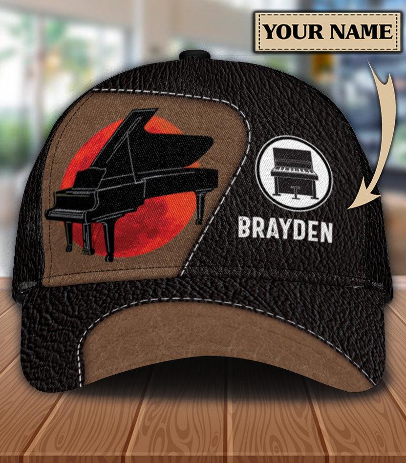 Personalized Piano Classic Cap, Personalized Gift for Music Lovers, Piano Lovers Trucker Hats Custom Hats Gifts For Men & Women