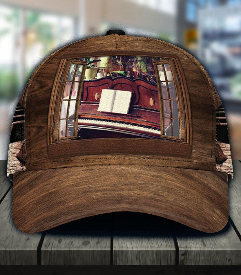Personalized Piano Classic Cap, Personalized Gift for Music Lovers, Piano Lovers Trucker Hats Custom Hats Gifts For Men & Women