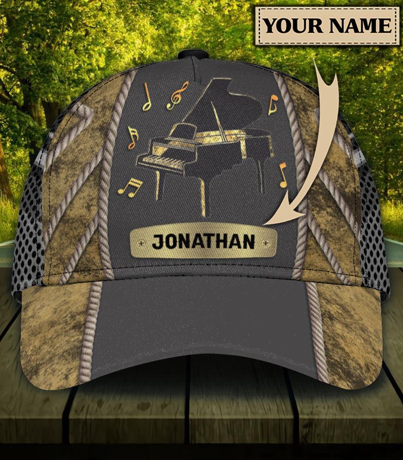 Personalized Piano Classic Cap, Personalized Gift for Music Lovers, Piano Lovers Trucker Hats Custom Hats Gifts For Men & Women