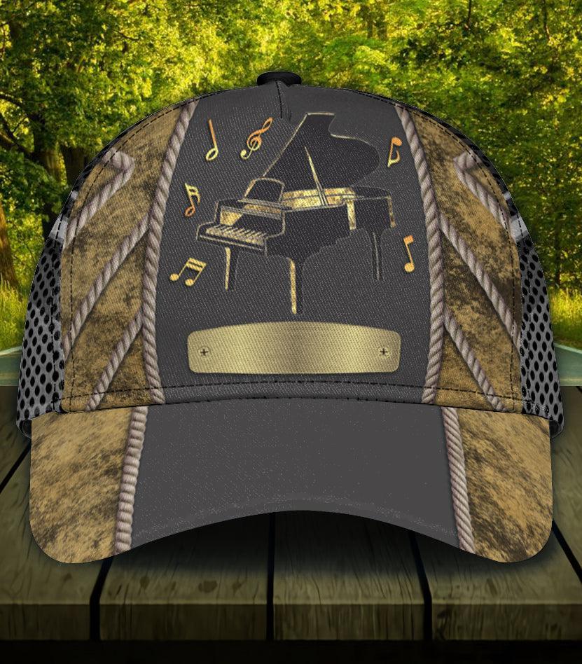 Personalized Piano Classic Cap, Personalized Gift for Music Lovers, Piano Lovers Trucker Hats Custom Hats Gifts For Men & Women