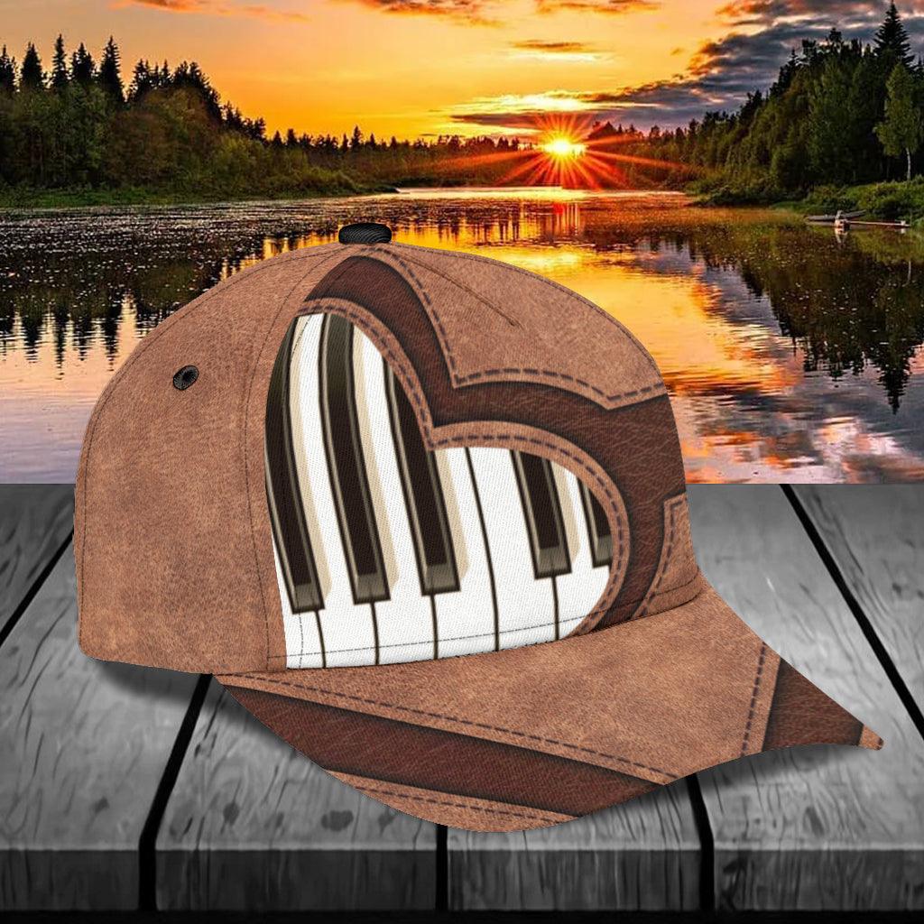Personalized Piano Classic Cap, Personalized Gift for Music Lovers, Piano Lovers Trucker Hats Custom Hats Gifts For Men & Women