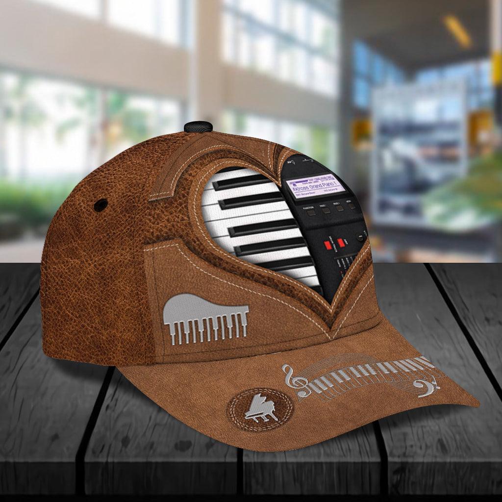 Personalized Piano Classic Cap, Personalized Gift for Music Lovers, Piano Lovers Trucker Hats Custom Hats Gifts For Men & Women