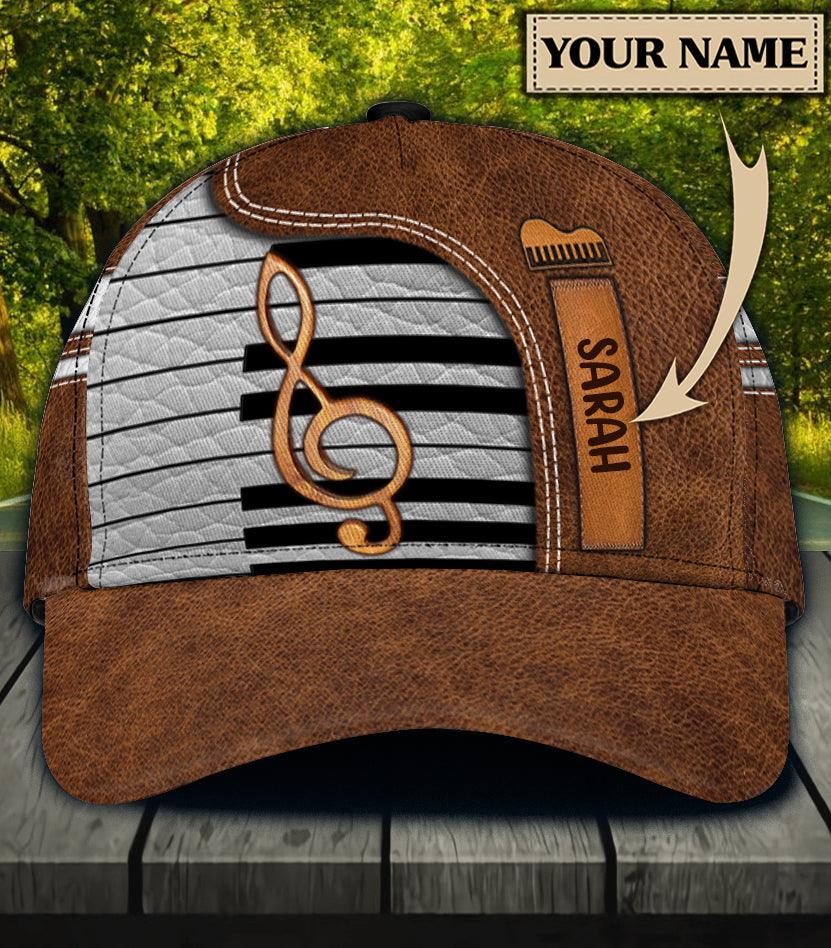 Personalized Piano Classic Cap, Personalized Gift for Music Lovers, Piano Lovers Trucker Hats Custom Hats Gifts For Men & Women