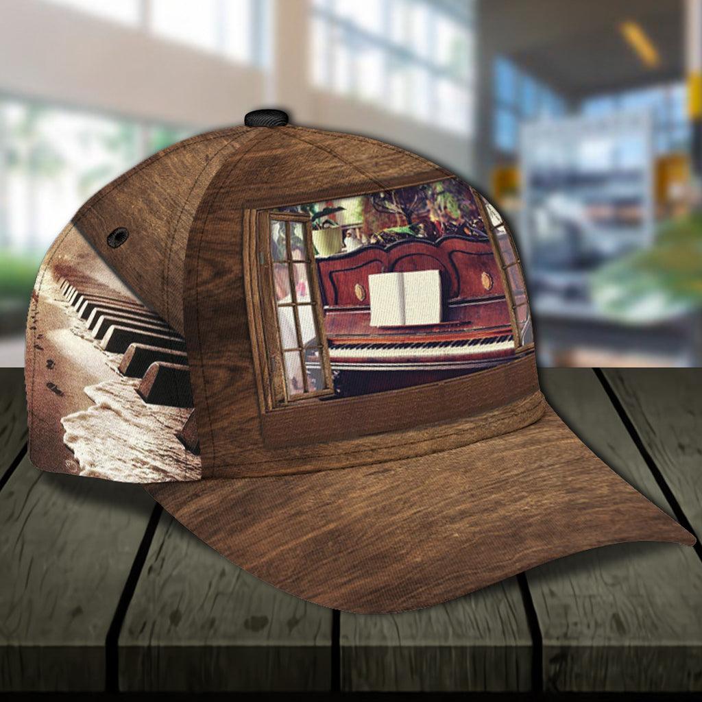 Personalized Piano Classic Cap, Personalized Gift for Music Lovers, Piano Lovers Trucker Hats Custom Hats Gifts For Men & Women