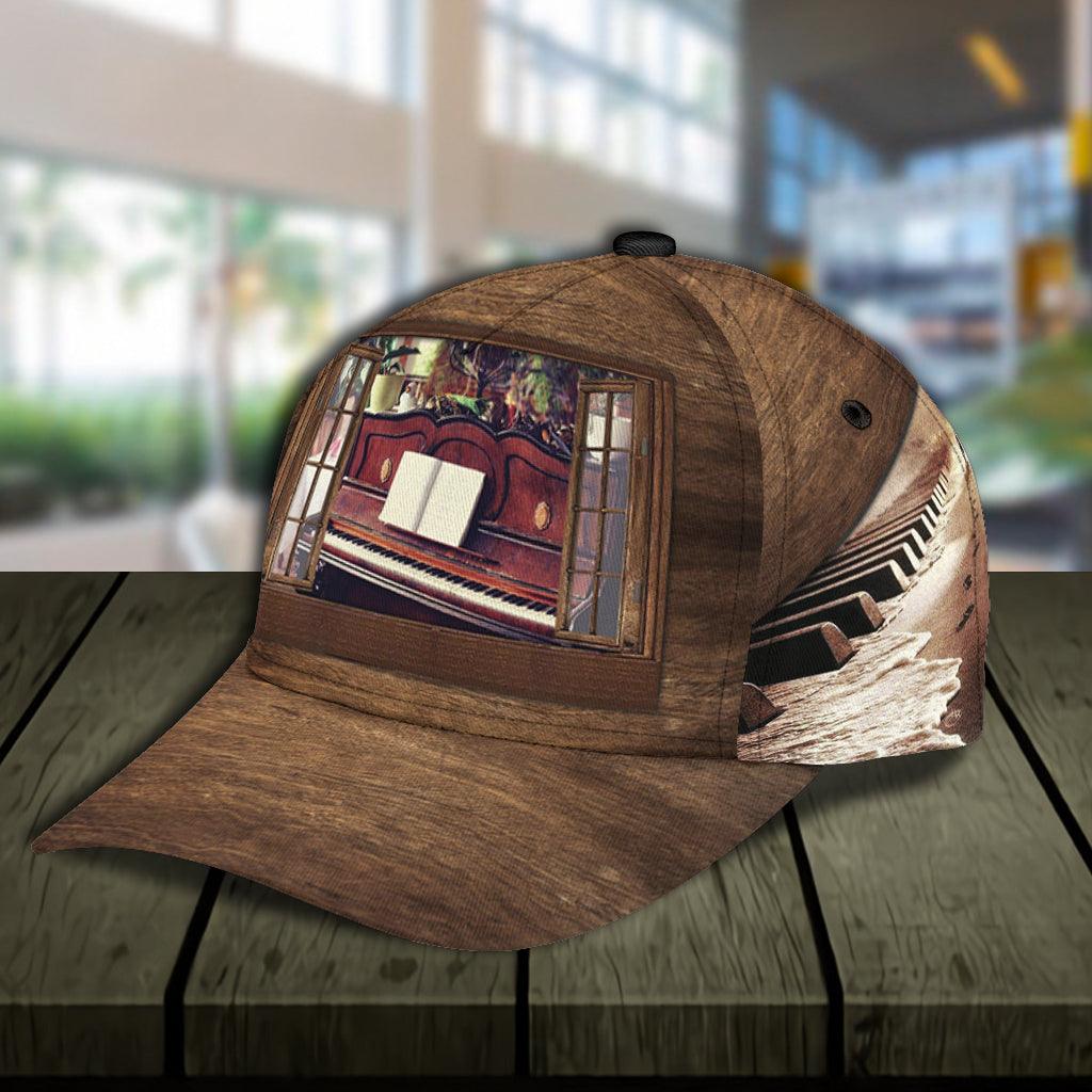 Personalized Piano Classic Cap, Personalized Gift for Music Lovers, Piano Lovers Trucker Hats Custom Hats Gifts For Men & Women