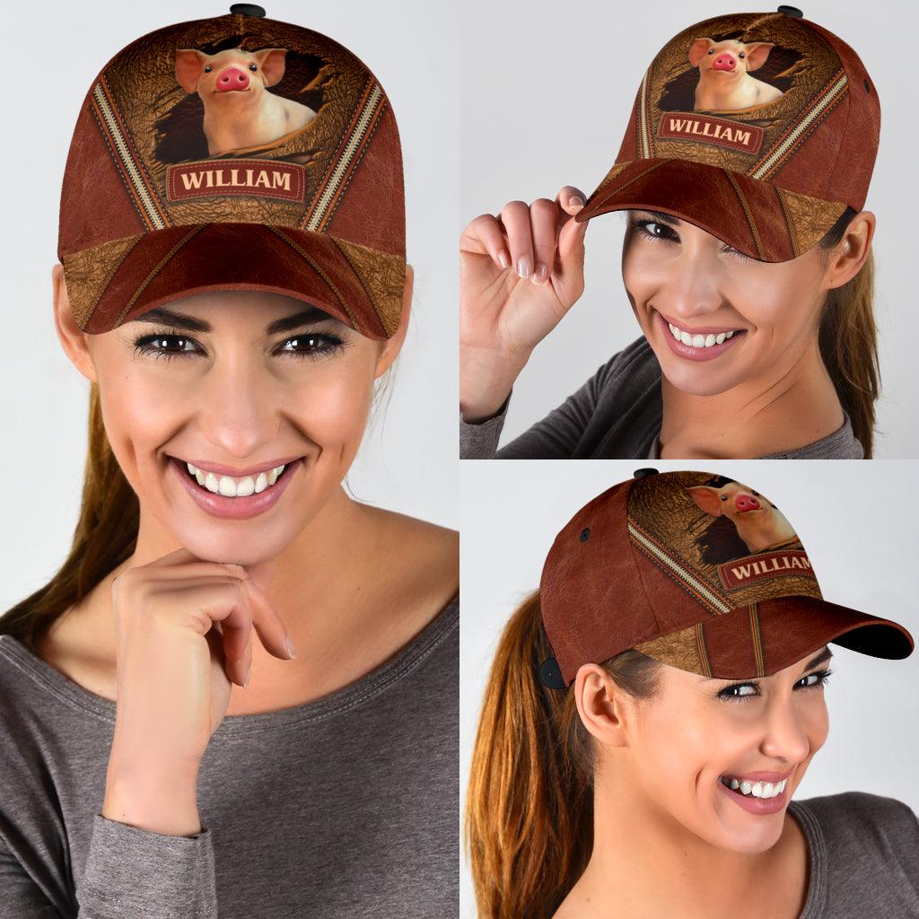 Personalized Pig Classic Cap Trucker Hats Custom Hats Gifts For Men & Women