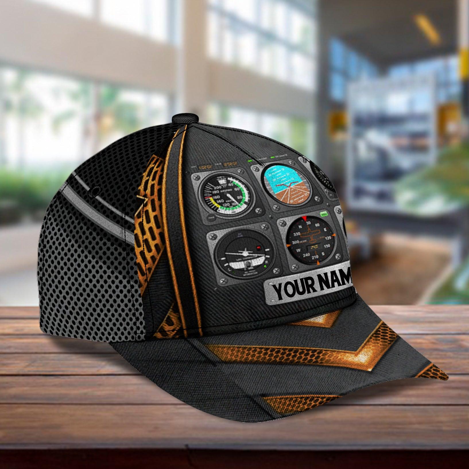 Personalized Pilot Classic Cap, Personalized Gift for Pilot Trucker Hats Custom Hats Gifts For Men & Women