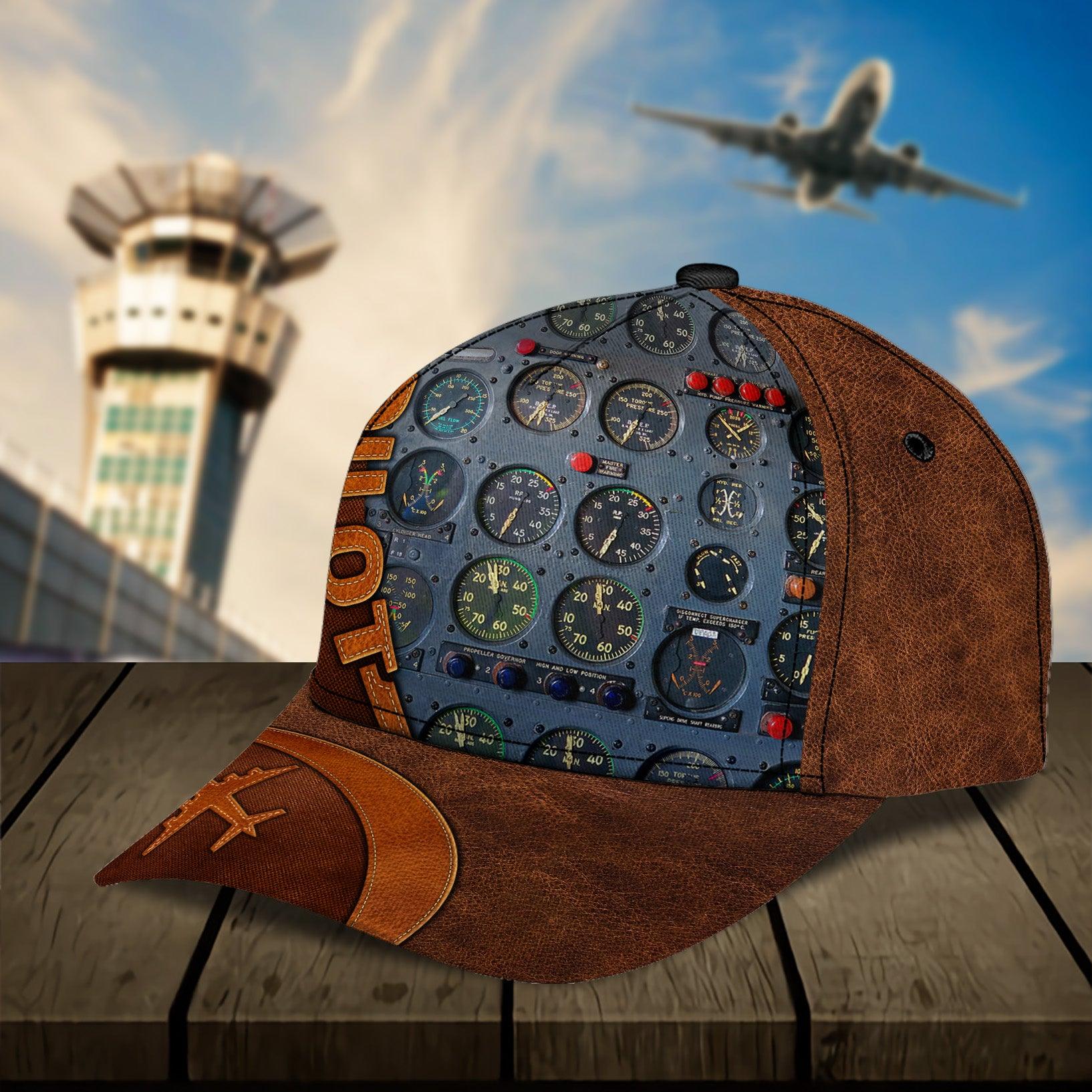 Personalized Pilot Classic Cap, Personalized Gift for Pilot Trucker Hats Custom Hats Gifts For Men & Women