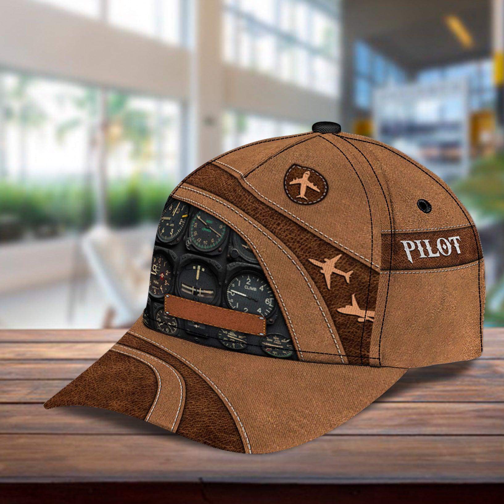 Personalized Pilot Classic Cap, Personalized Gift for Pilot Trucker Hats Custom Hats Gifts For Men & Women