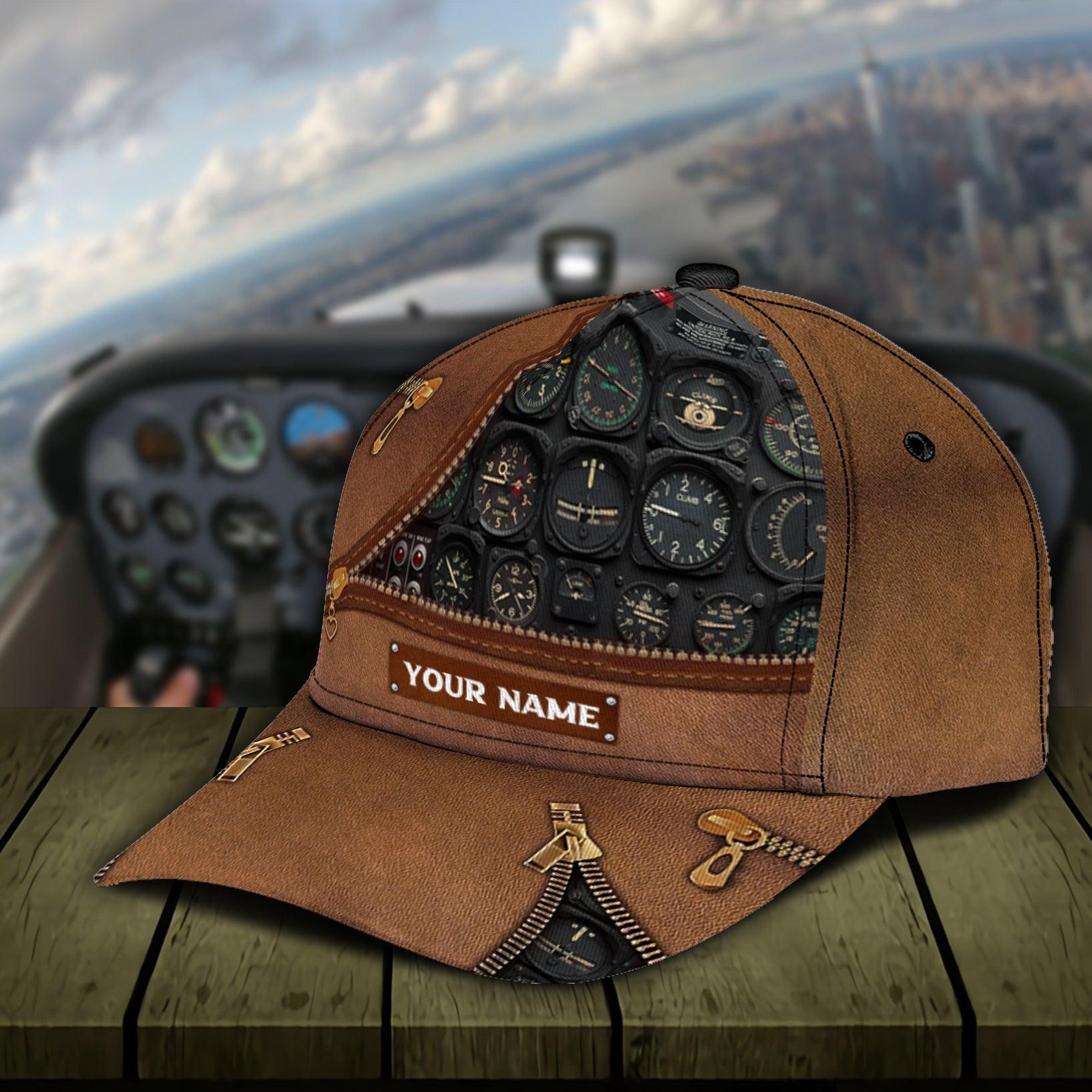 Personalized Pilot Classic Cap, Personalized Gift for Pilot Trucker Hats Custom Hats Gifts For Men & Women