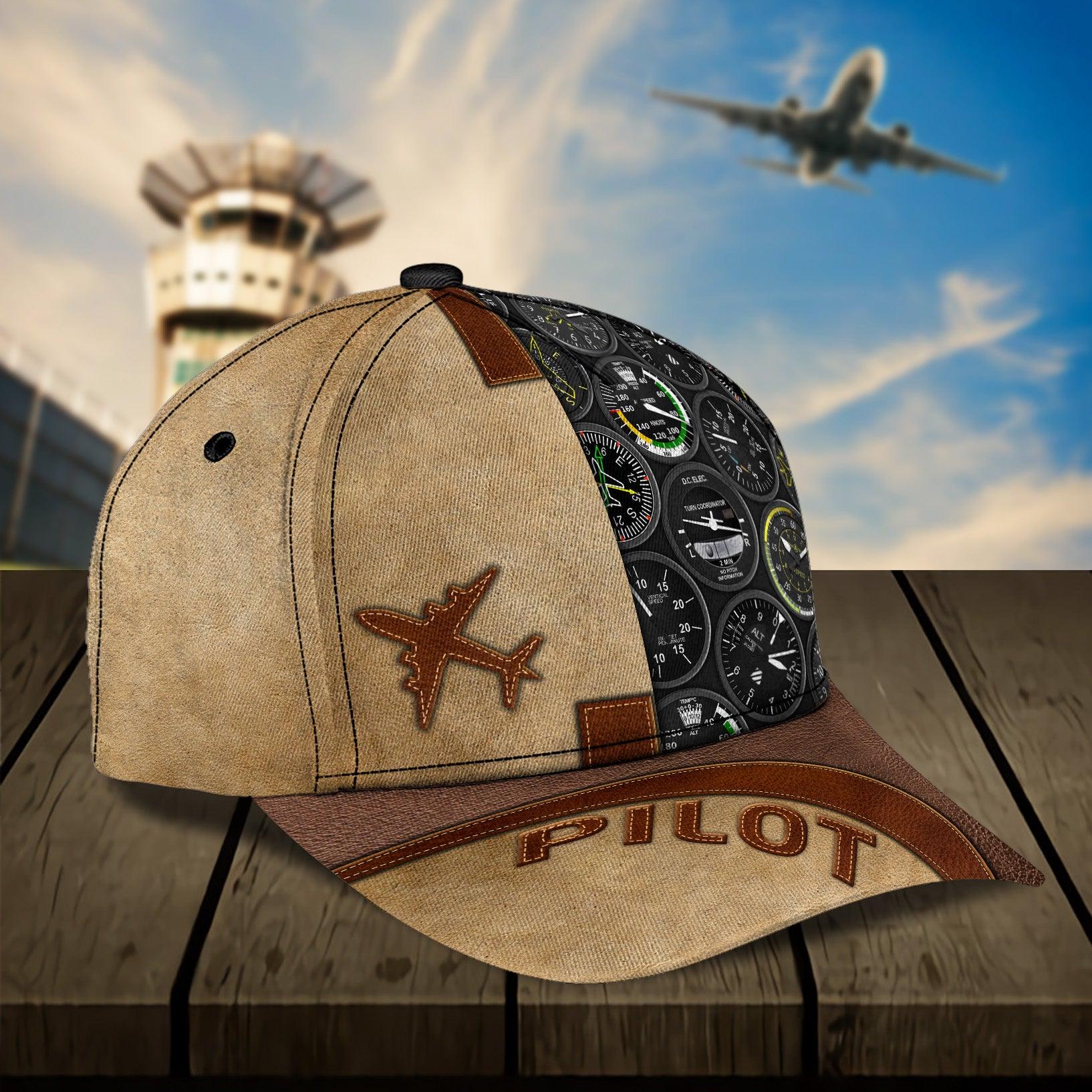 Personalized Pilot Classic Cap, Personalized Gift for Pilot Trucker Hats Custom Hats Gifts For Men & Women