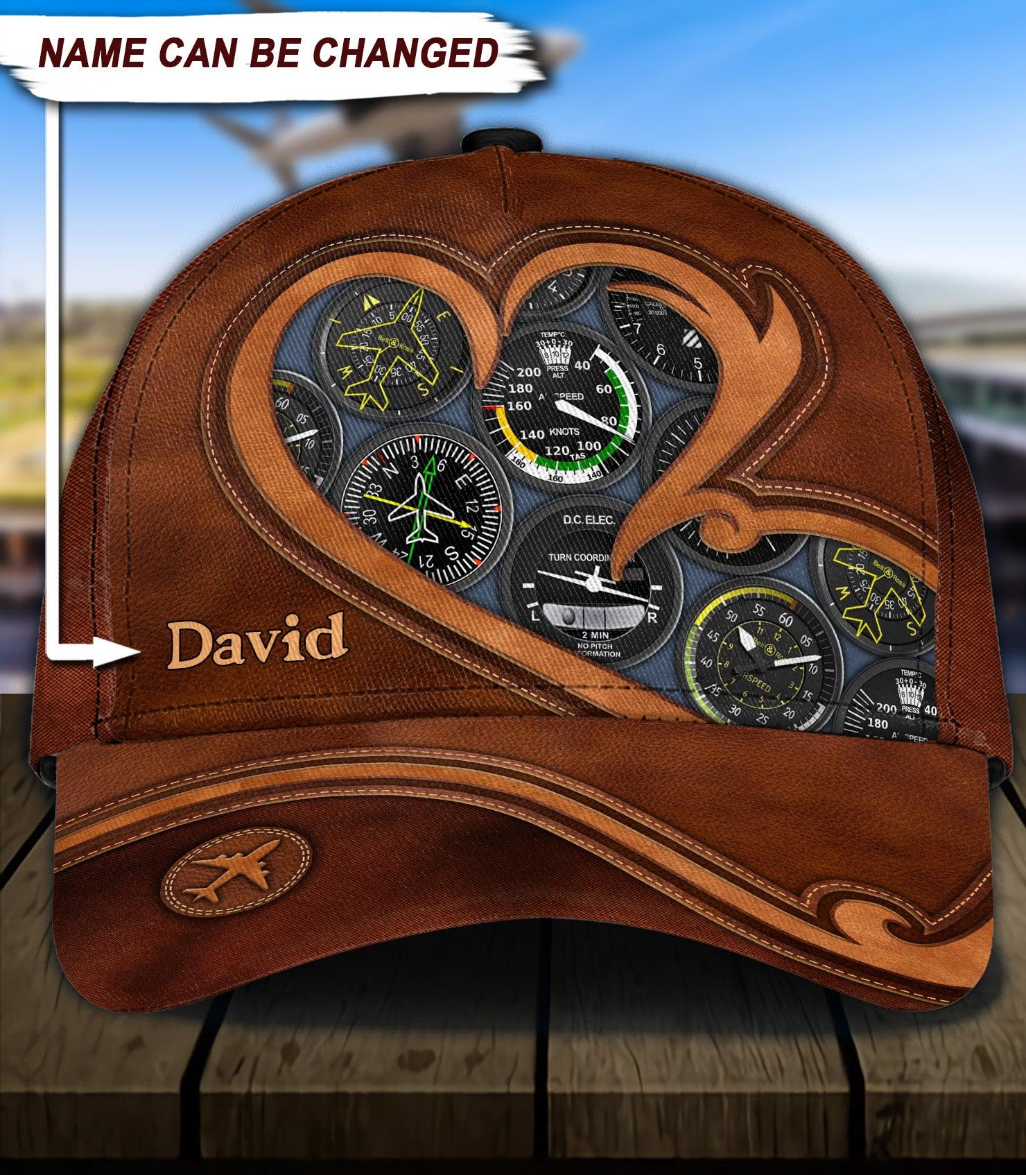 Personalized Pilot Classic Cap, Personalized Gift for Pilot Trucker Hats Custom Hats Gifts For Men & Women
