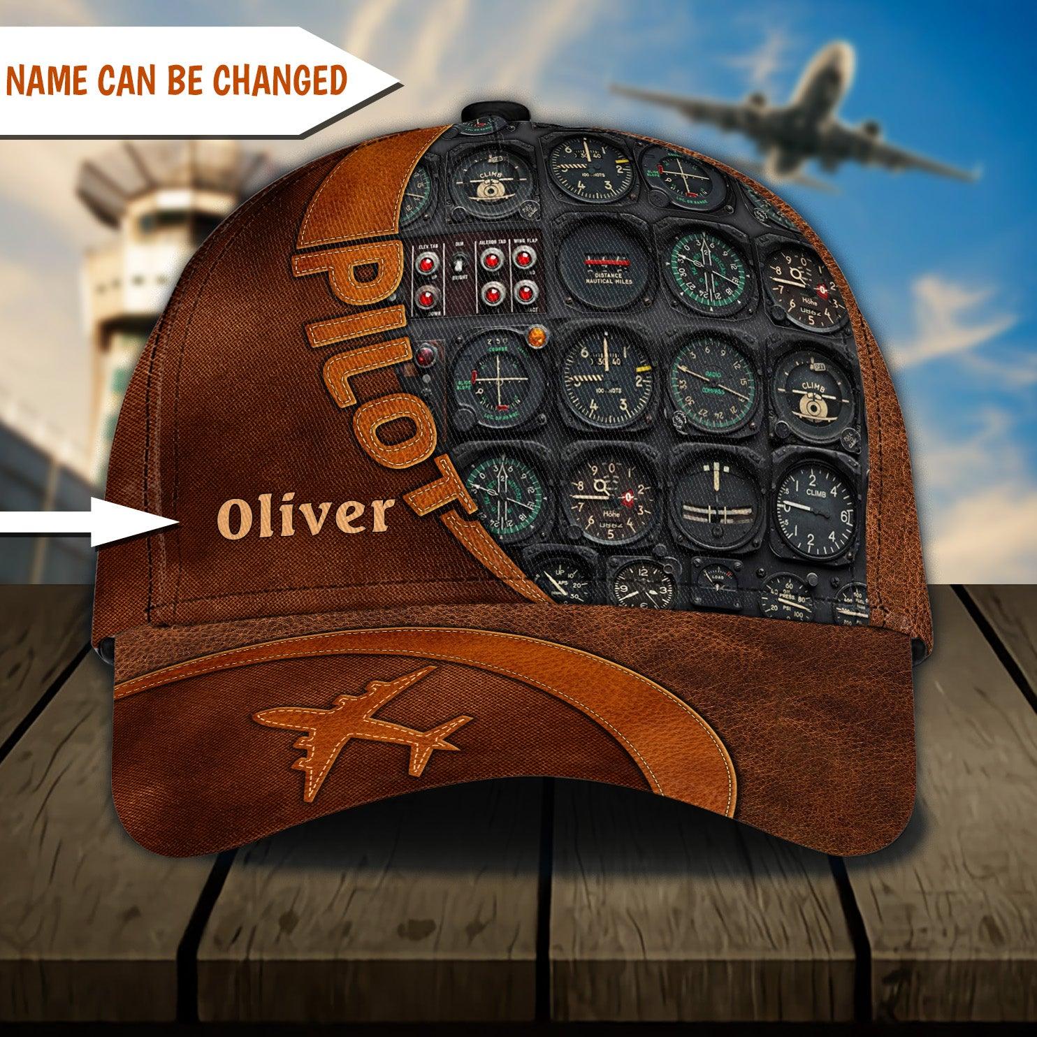 Personalized Pilot Classic Cap, Personalized Gift for Pilot Trucker Hats Custom Hats Gifts For Men & Women