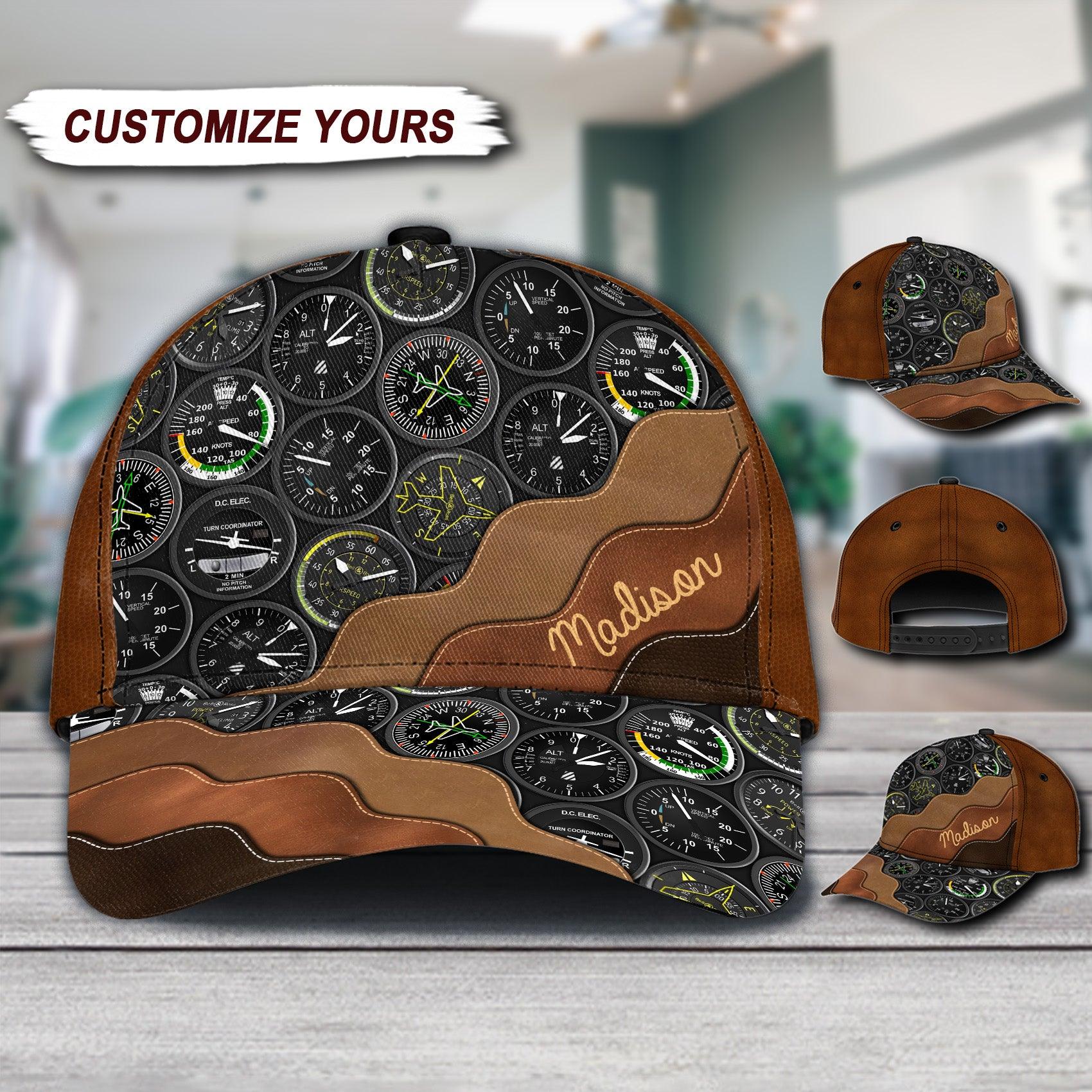 Personalized Pilot Classic Cap, Personalized Gift for Pilot Trucker Hats Custom Hats Gifts For Men & Women