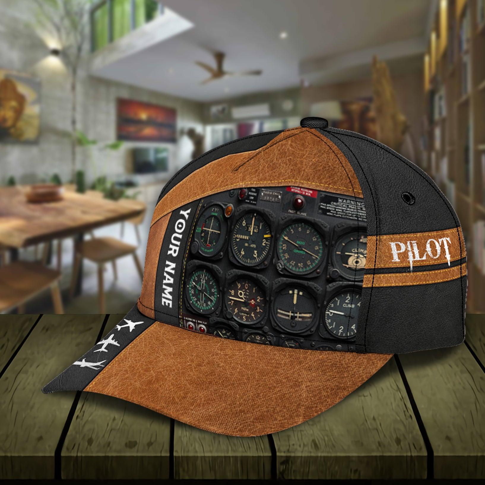 Personalized Pilot Classic Cap, Personalized Gift for Pilot Trucker Hats Custom Hats Gifts For Men & Women