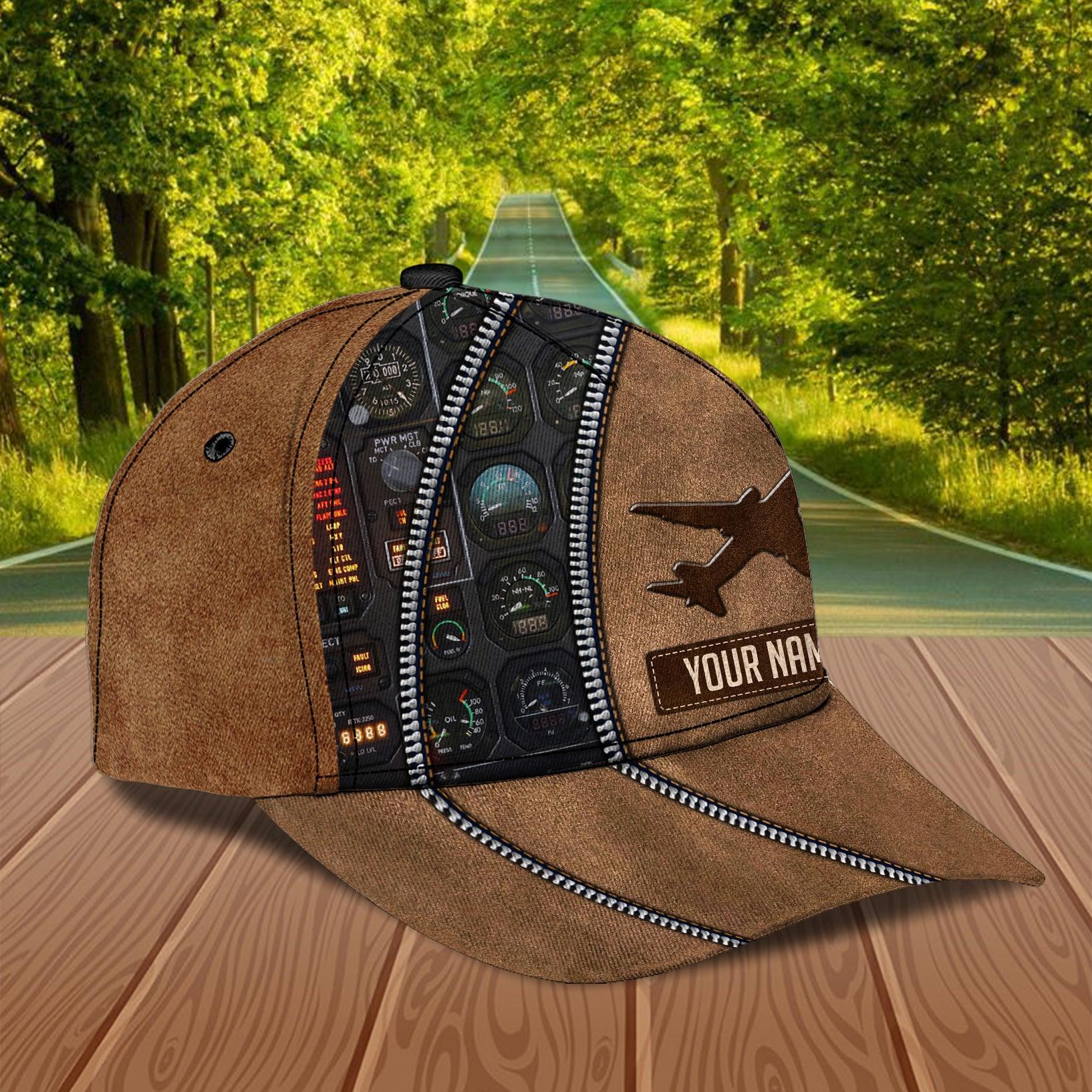Personalized Pilot Classic Cap, Personalized Gift for Pilot Trucker Hats Custom Hats Gifts For Men & Women