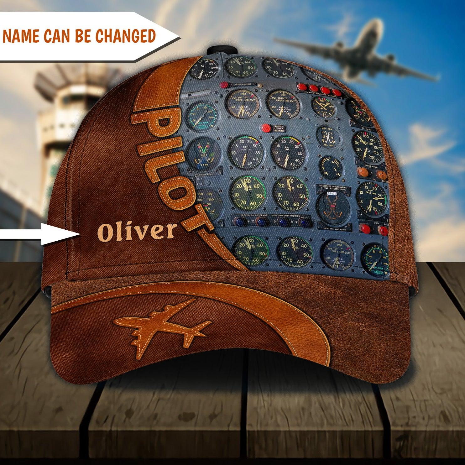 Personalized Pilot Classic Cap, Personalized Gift for Pilot Trucker Hats Custom Hats Gifts For Men & Women